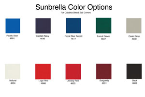 Sunbrella Color Options for Sails