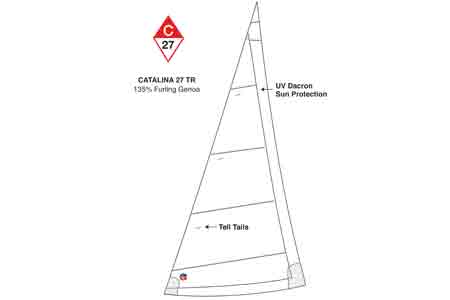 <span style= >C-27 Tall Rig Genoa 135% Furling by Ullman</span>