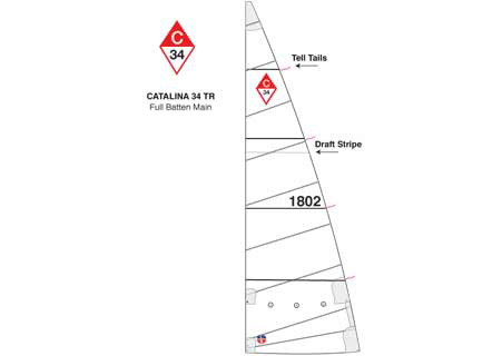 <span style= >C-34 Tall Rig Full Batten Main Offshore by Ullman</span>