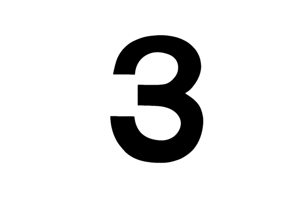 <span style= >Sail Number "3" 10" High</span>