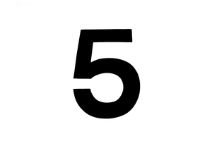 <span style= >Sail Number "5" 10" High</span>