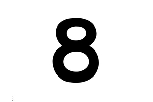 <span style= >Sail Number "8" 10" High</span>