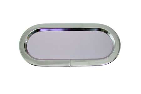 <span style= >Fixed Port, Lewmar Polished Aluminum<br/>7-1/2" x 16-3/4"</span>