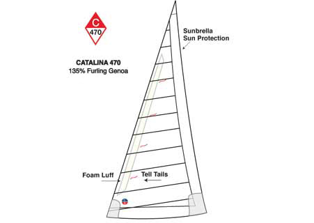 <span style= >C-470 Tall Rig Genoa 135% Furling Offshore by Ullman</span>