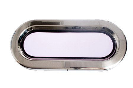 <span style= >Opening Port, LewmarStainless Steel 7-1/2" x 16-3/4", White Trim</span>