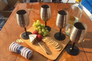 <span style= >Wine Glass Engraved Stainless Nesting, White Wine, Set of 4</span>
